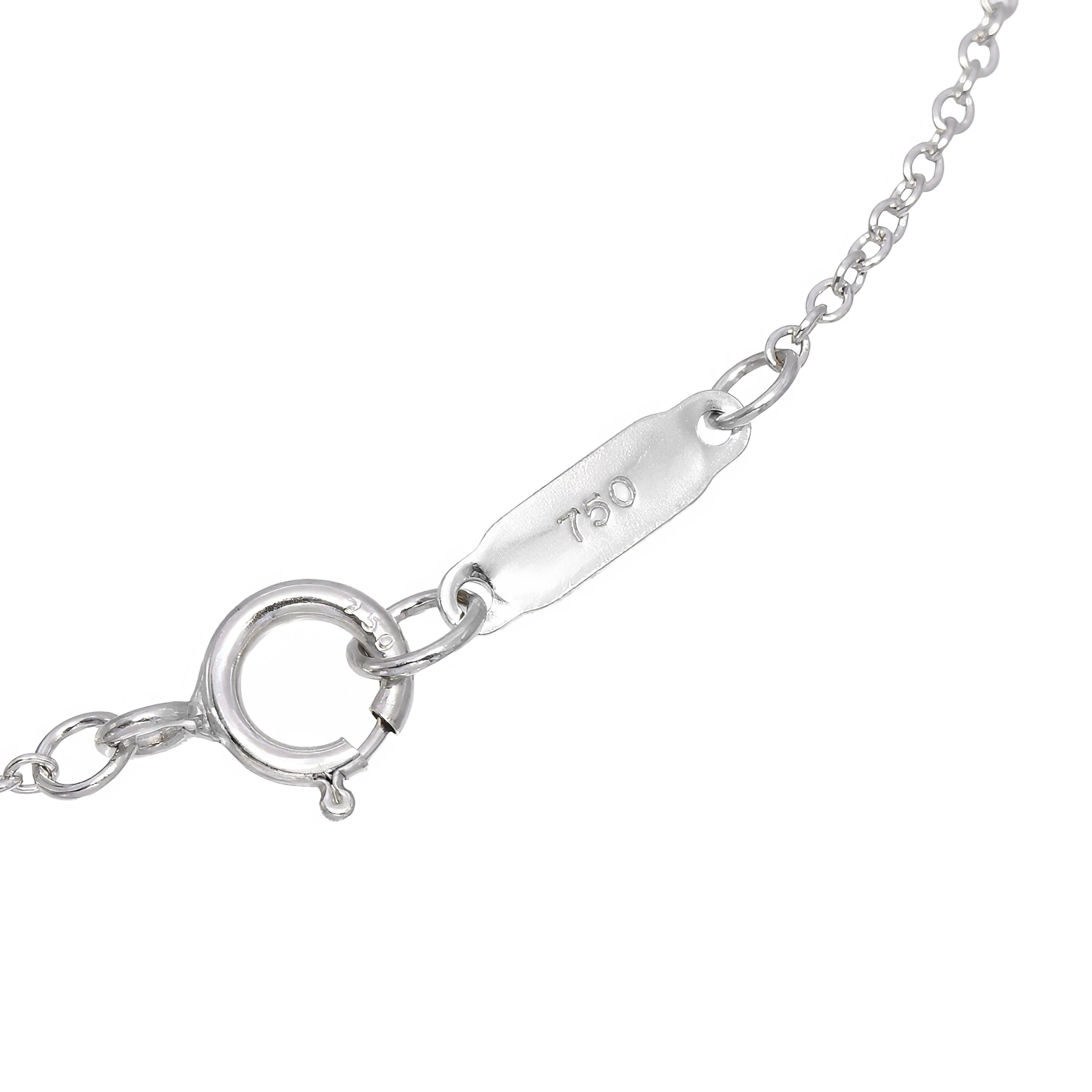Tiffany & Co. 18k White Gold Tourmaline, Pink Sapphire Fringe Necklace