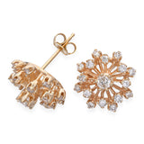 Vintage 14k Yellow Gold 0.69tcw Diamond Stud Earrings