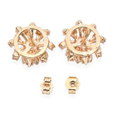 Vintage 14k Yellow Gold 0.69tcw Diamond Stud Earrings