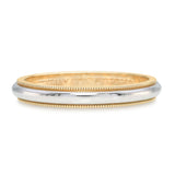 Tiffany & Co. 18k Yellow Gold and Platinum Milgrain Forever Wedding Band