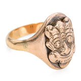 Vintage 14K Yellow Gold Asian Folklore Mask Figural Signet Ring