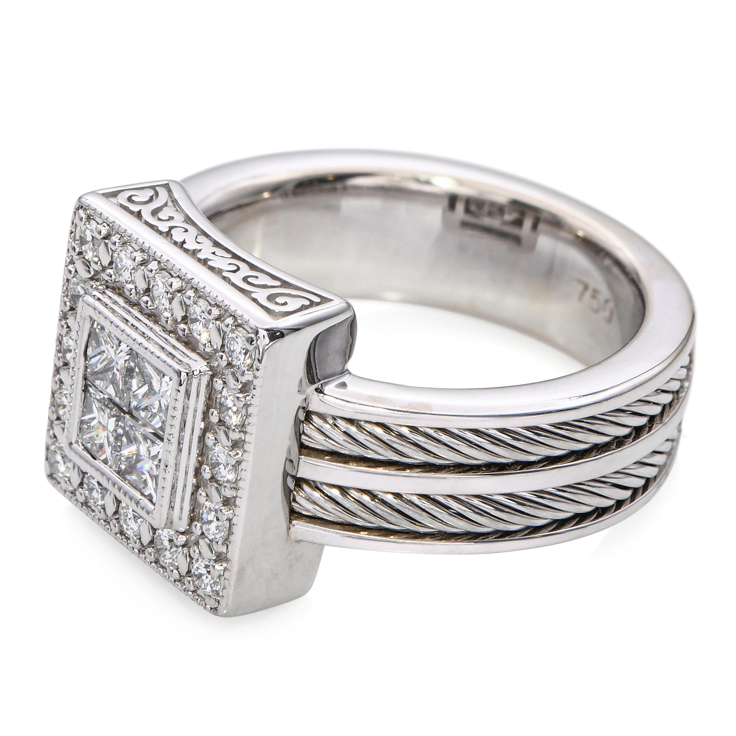 Philippe Charriol 18k White Gold Diamond Ring