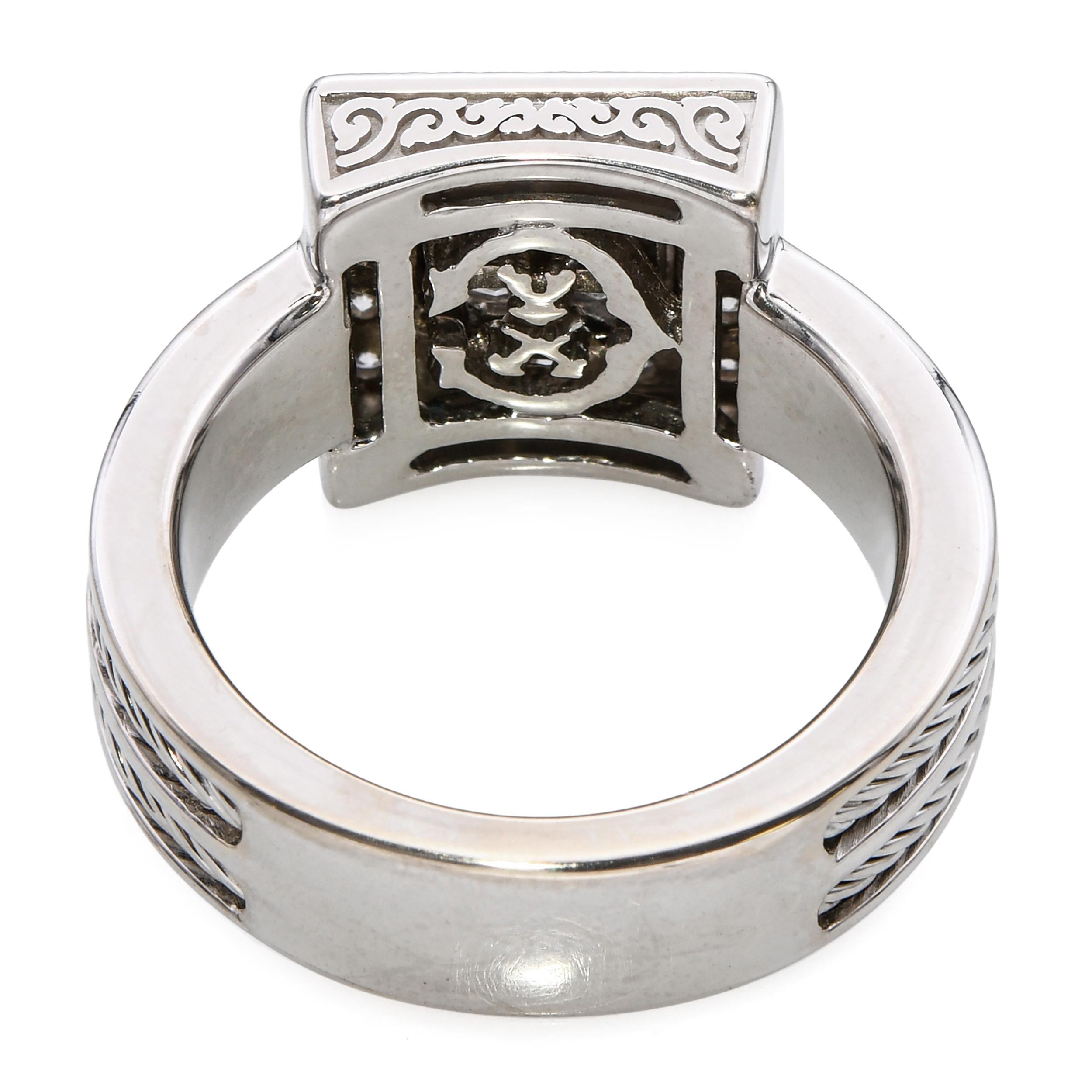 Philippe Charriol 18k White Gold Diamond Ring