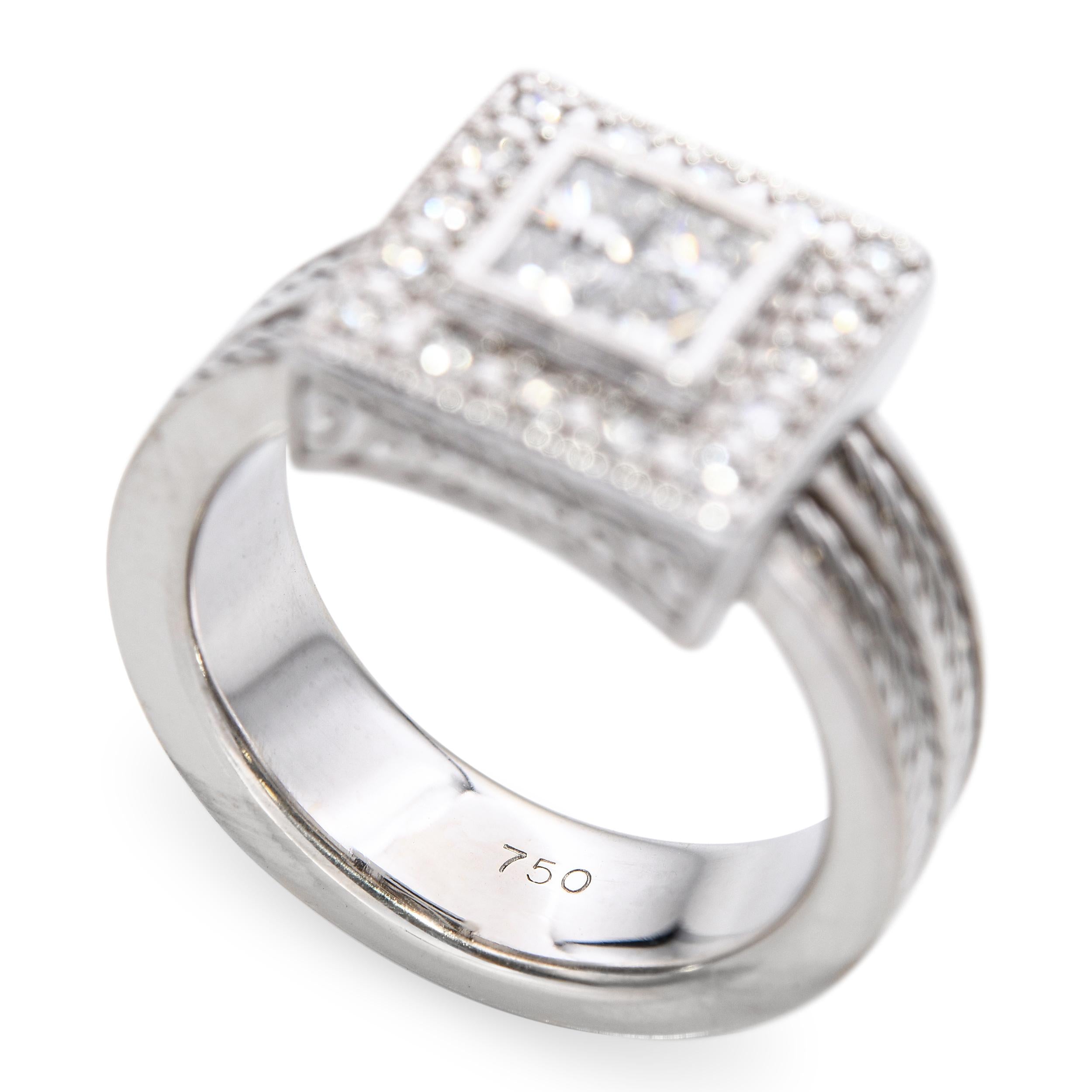 Philippe Charriol 18k White Gold Diamond Ring