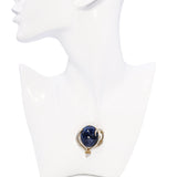 18k Yellow Gold 55.83ct Star Sapphire and Diamond Brooch