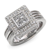 Philippe Charriol 18k White Gold Diamond Ring