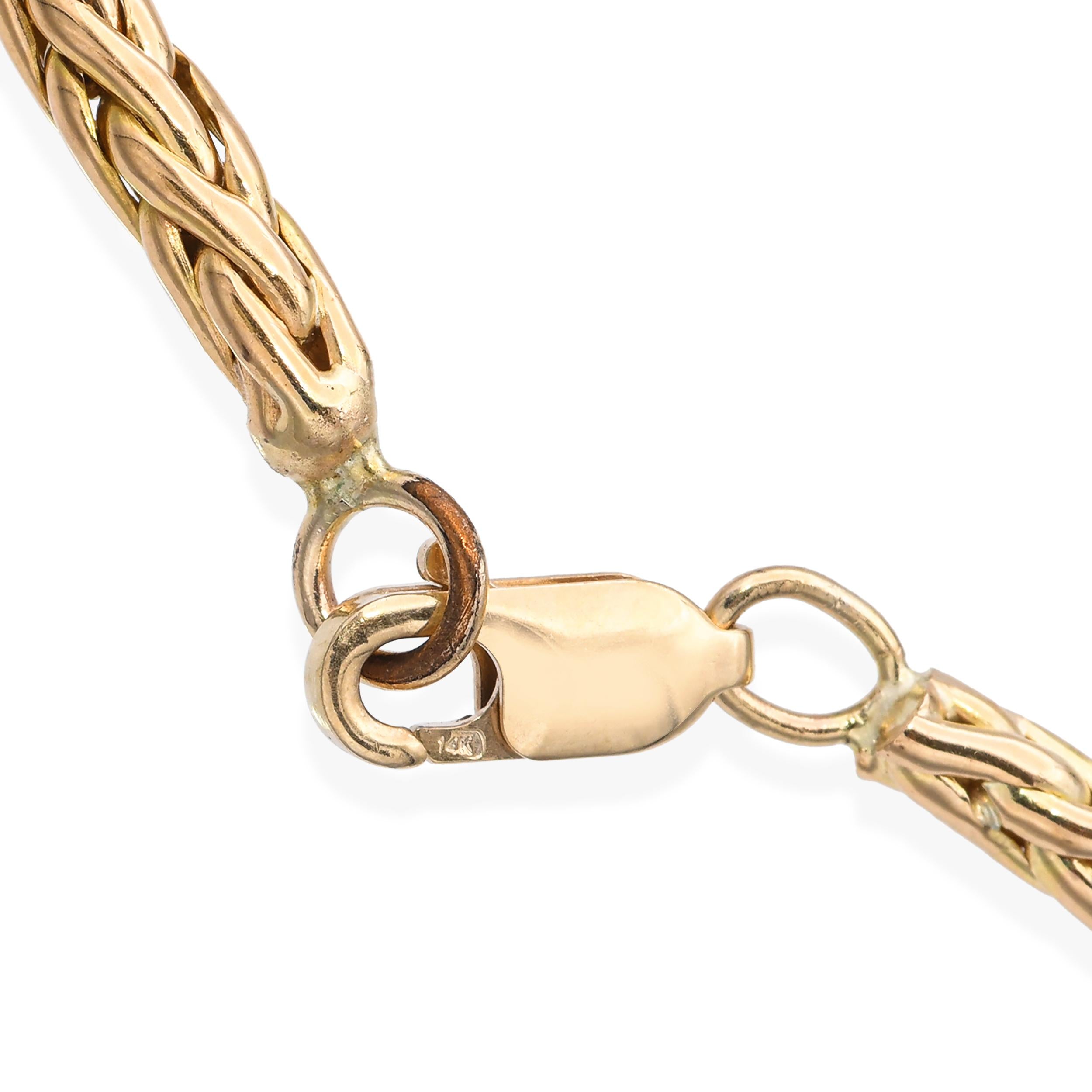 Vintage Retro Maison Sasportas 18k Yellow Gold and Diamond Watch Necklace