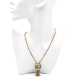 Vintage Retro Maison Sasportas 18k Yellow Gold and Diamond Watch Necklace