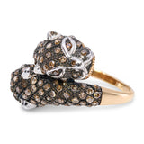 10k Yellow Gold Fancy Brown Diamond Panthere Ring