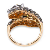 10k Yellow Gold Fancy Brown Diamond Panthere Ring