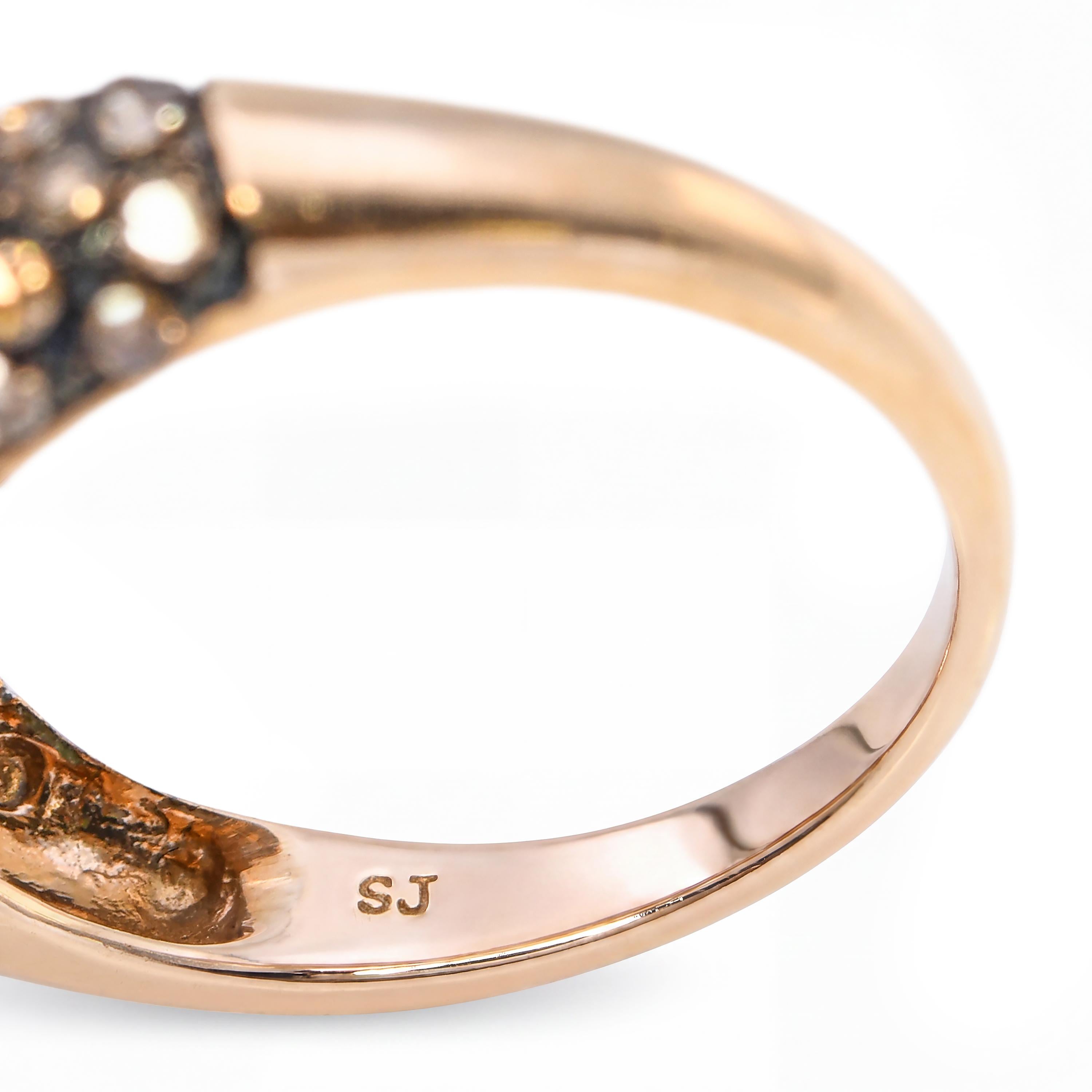 10k Yellow Gold Fancy Brown Diamond Panthere Ring
