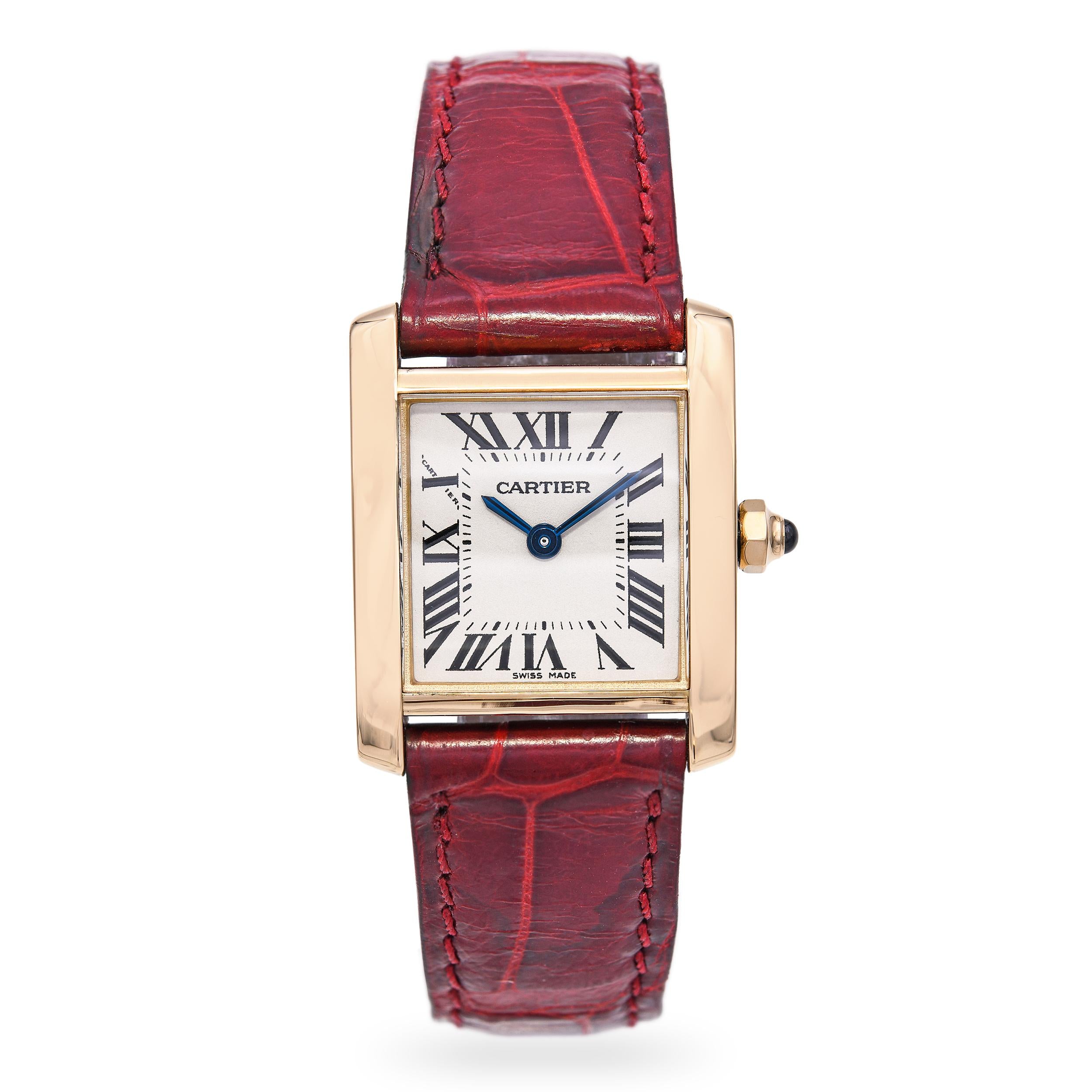 Cartier 18k Yellow Gold Ladies Tank Francaise Watch