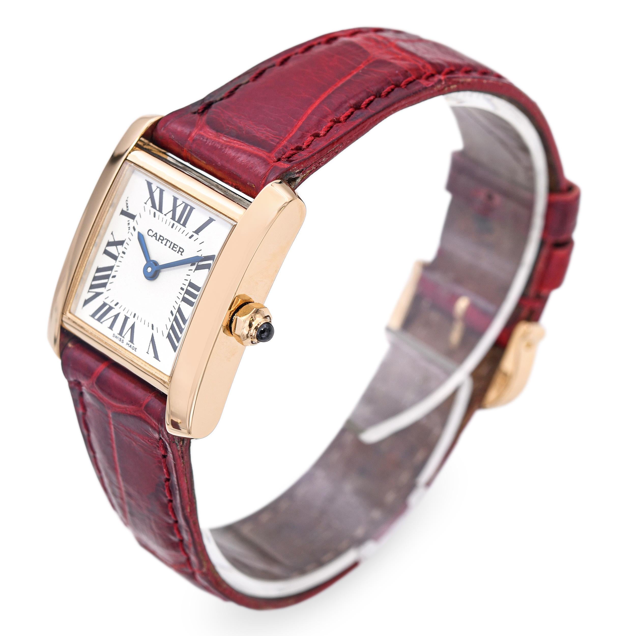 Cartier 18k Yellow Gold Ladies Tank Francaise Watch