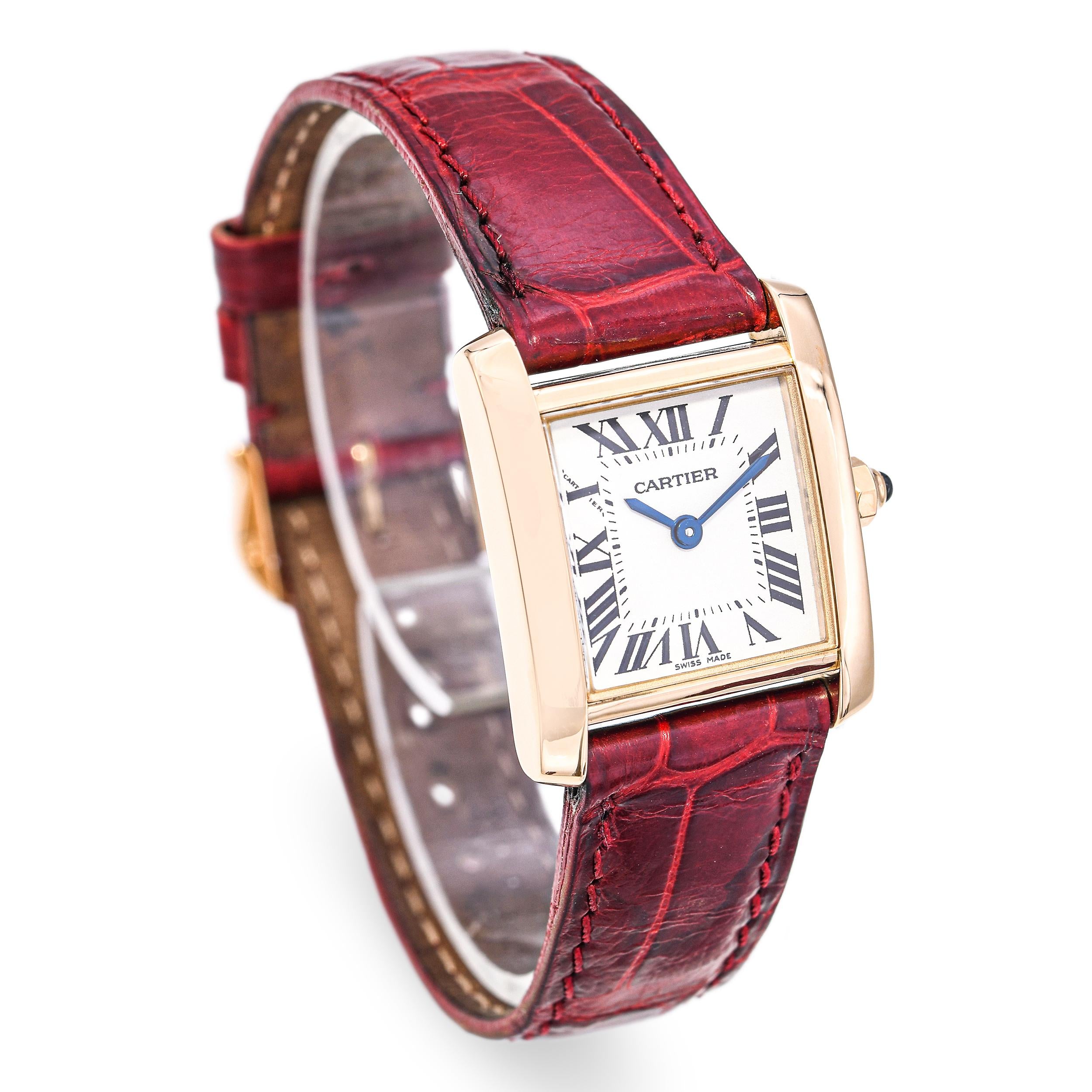 Cartier 18k Yellow Gold Ladies Tank Francaise Watch