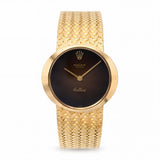 Vintage 1969 18k Yellow Gold Rolex Cellini Vignette Dial Watch Ref 3818