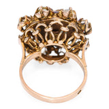 Antique Victorian Yellow Gold Amethyst Pearl & Rose Cut Diamond Mourning Ring