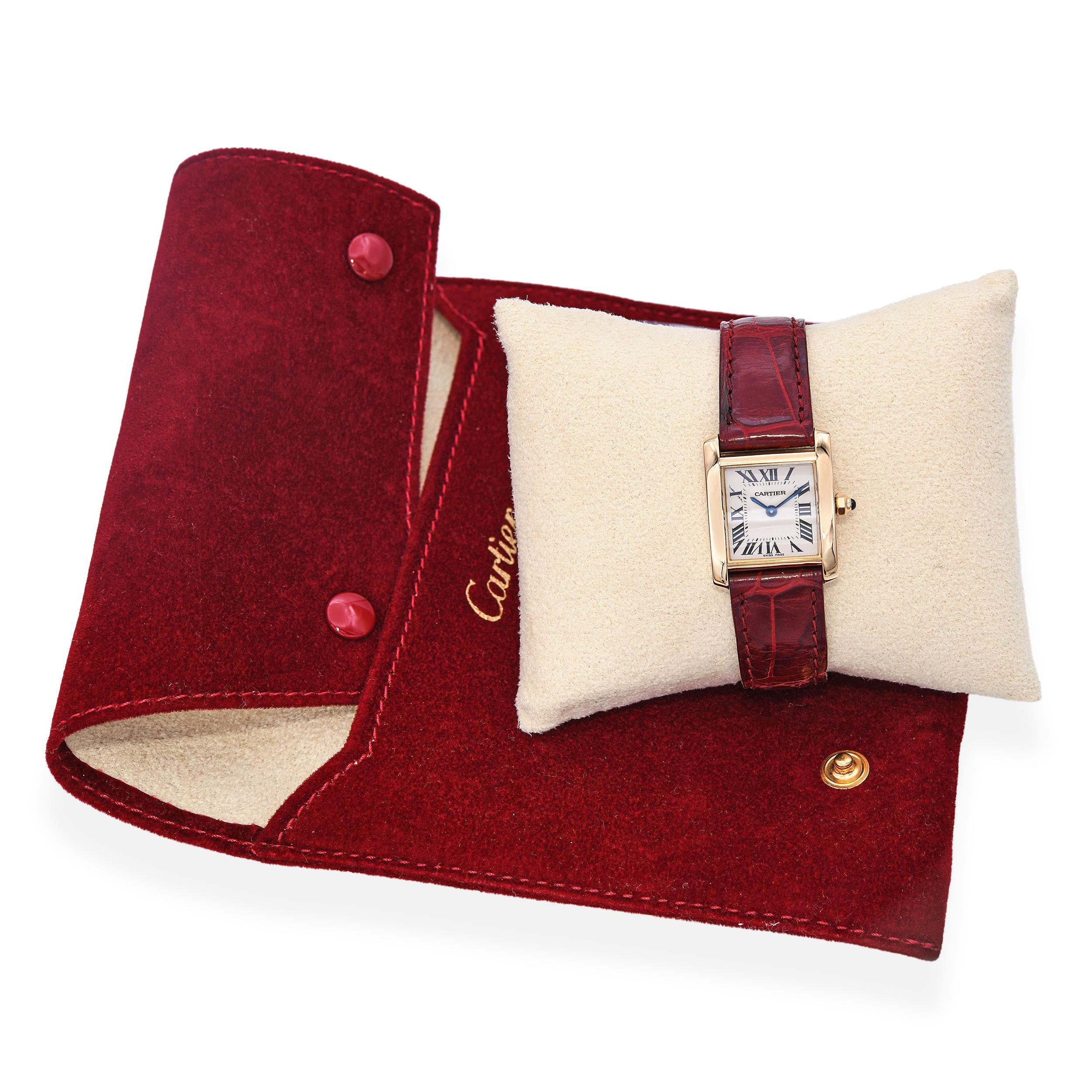 Cartier 18k Yellow Gold Ladies Tank Francaise Watch