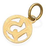 Vintage 18k Yellow Gold Lucky Number Thirteen Pendant