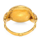 Antique 21k Yellow Gold Brown Rose Cut Diamond Ring