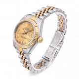 1989 Rolex Two Tone Datejust Diamond Dial Automatic Ladies Watch Ref 69173