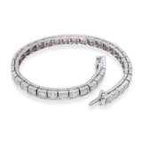 Vintage 14k White Gold 3.48ctw Diamond Line Bracelet