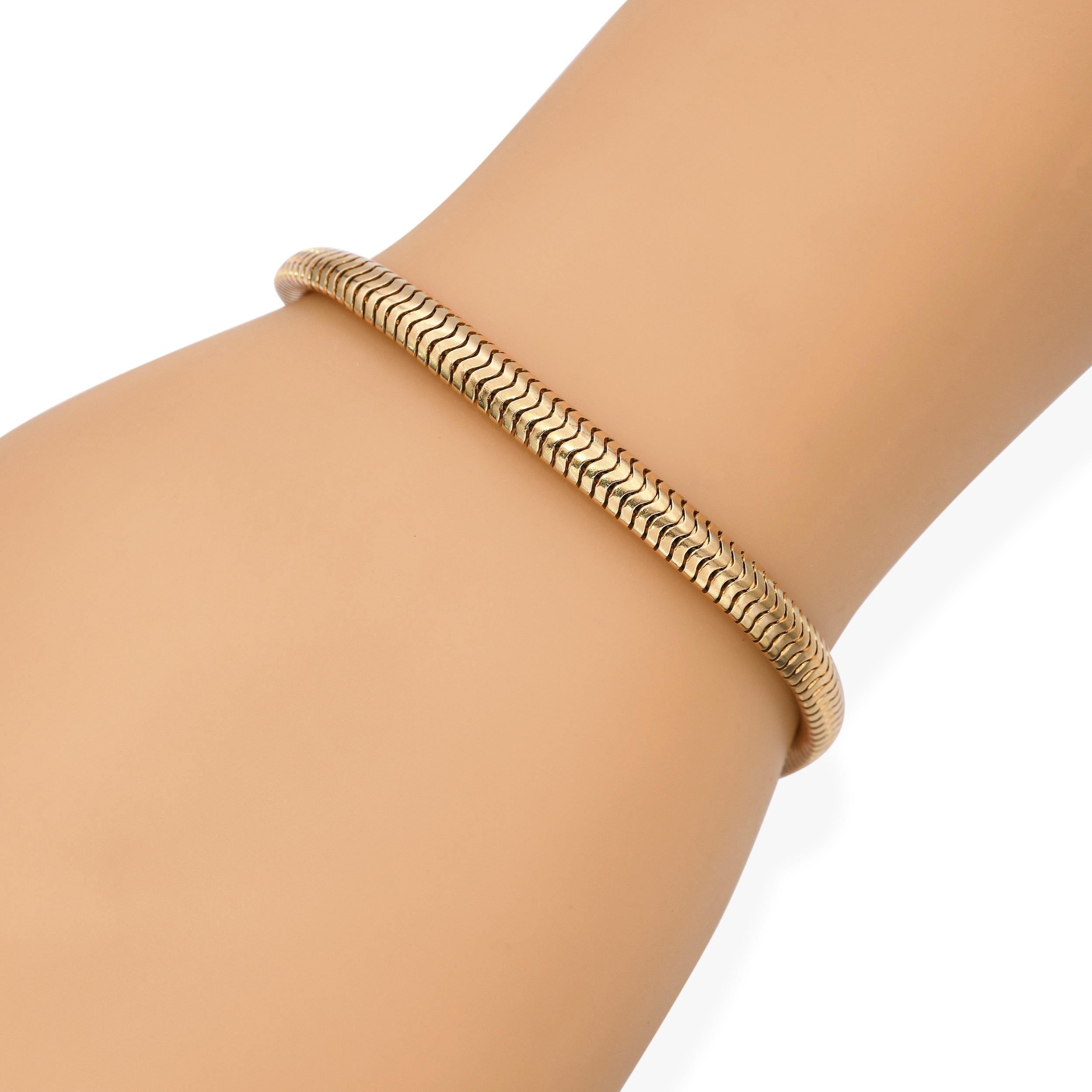 Vintage 14k Yellow Gold Snake Chain Bracelet