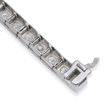 Vintage 14k White Gold 3.48ctw Diamond Line Bracelet