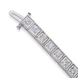 Vintage 14k White Gold 3.48ctw Diamond Line Bracelet