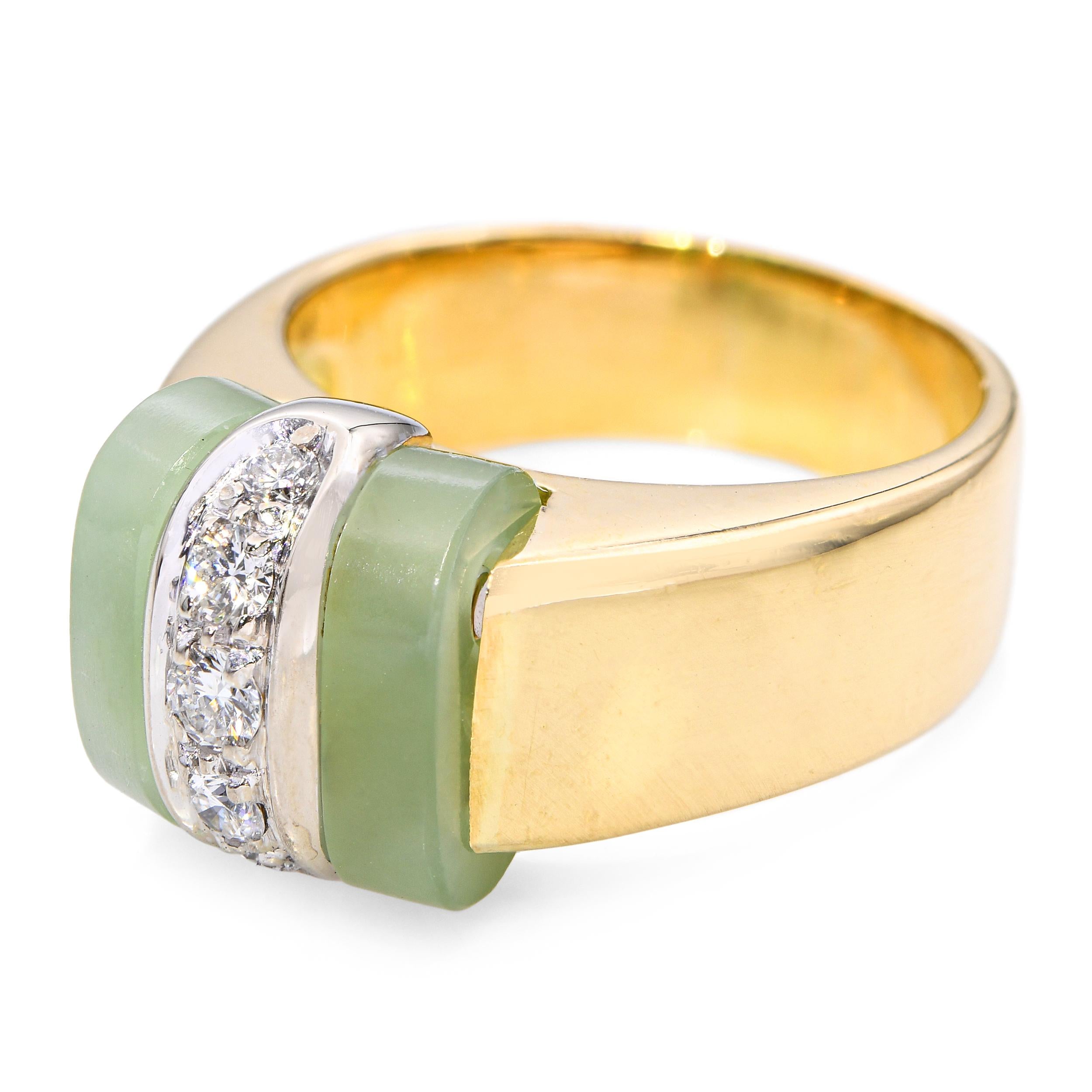 Pomellato 18K Yellow Gold Jadeite & .18tcw Diamond Ring