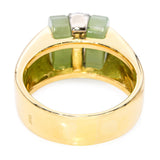 Pomellato 18K Yellow Gold Jadeite & .18tcw Diamond Ring