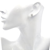 Vintage White Gold 0.50tcw Diamond Geometric Stud Earrings