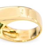 Pomellato 18K Yellow Gold Jadeite & .18tcw Diamond Ring