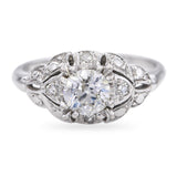 Vintage White Gold 0.76tcw Old Euro Diamond Ring