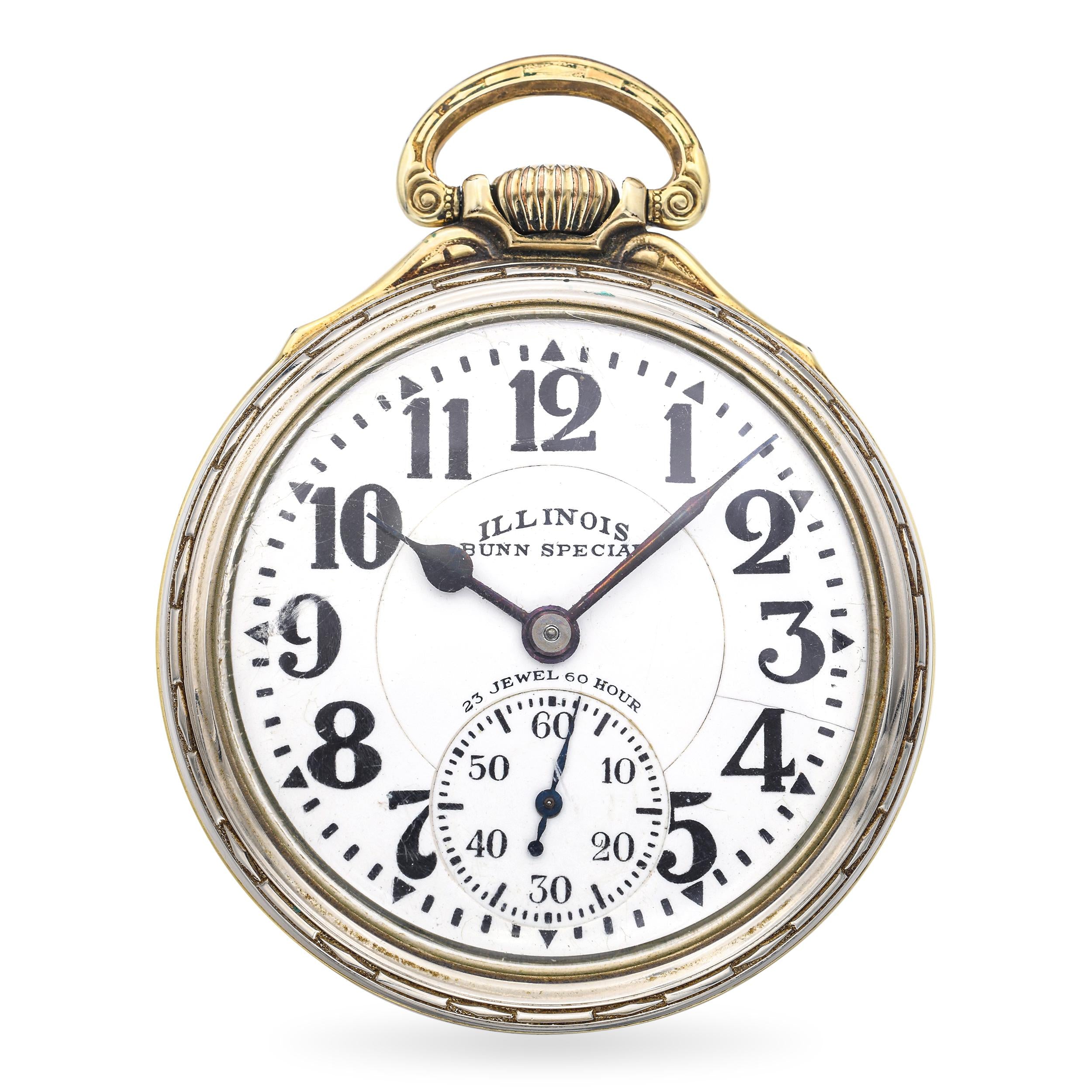 Illinois Elinvar Bunn Special 163A Type IIB 23 Jewel Railroad Pocket Watch
