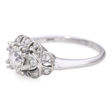 Vintage 14k White Gold 0.76tcw Old Euro Diamond Ring
