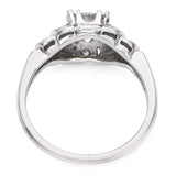 Vintage 14k White Gold 0.76tcw Old Euro Diamond Ring