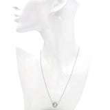 Platinum Pearl and Diamond Slider Pendant Necklace