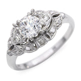 Vintage White Gold 0.76tcw Old Euro Diamond Ring
