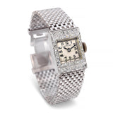 Antique Art Deco Hamilton Platinum and 14k Gold Diamond Women’s Watch