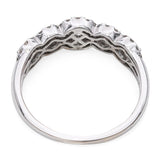 Vintage 14k White Gold 1.35tcw Diamond Cluster Ring