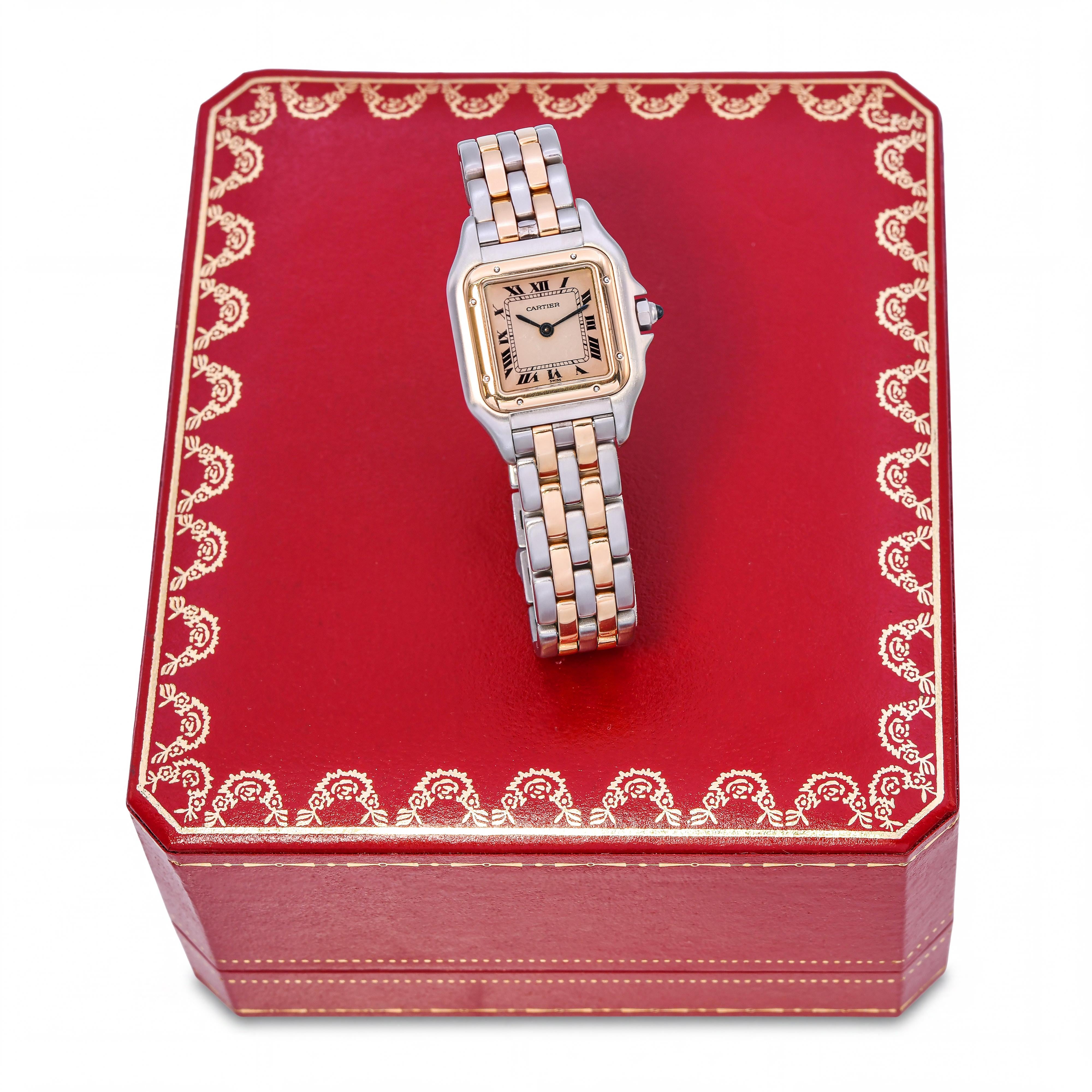 Vintage Cartier Panthère Gold & Stainless Steel Two-Row Quartz Women’s Watch