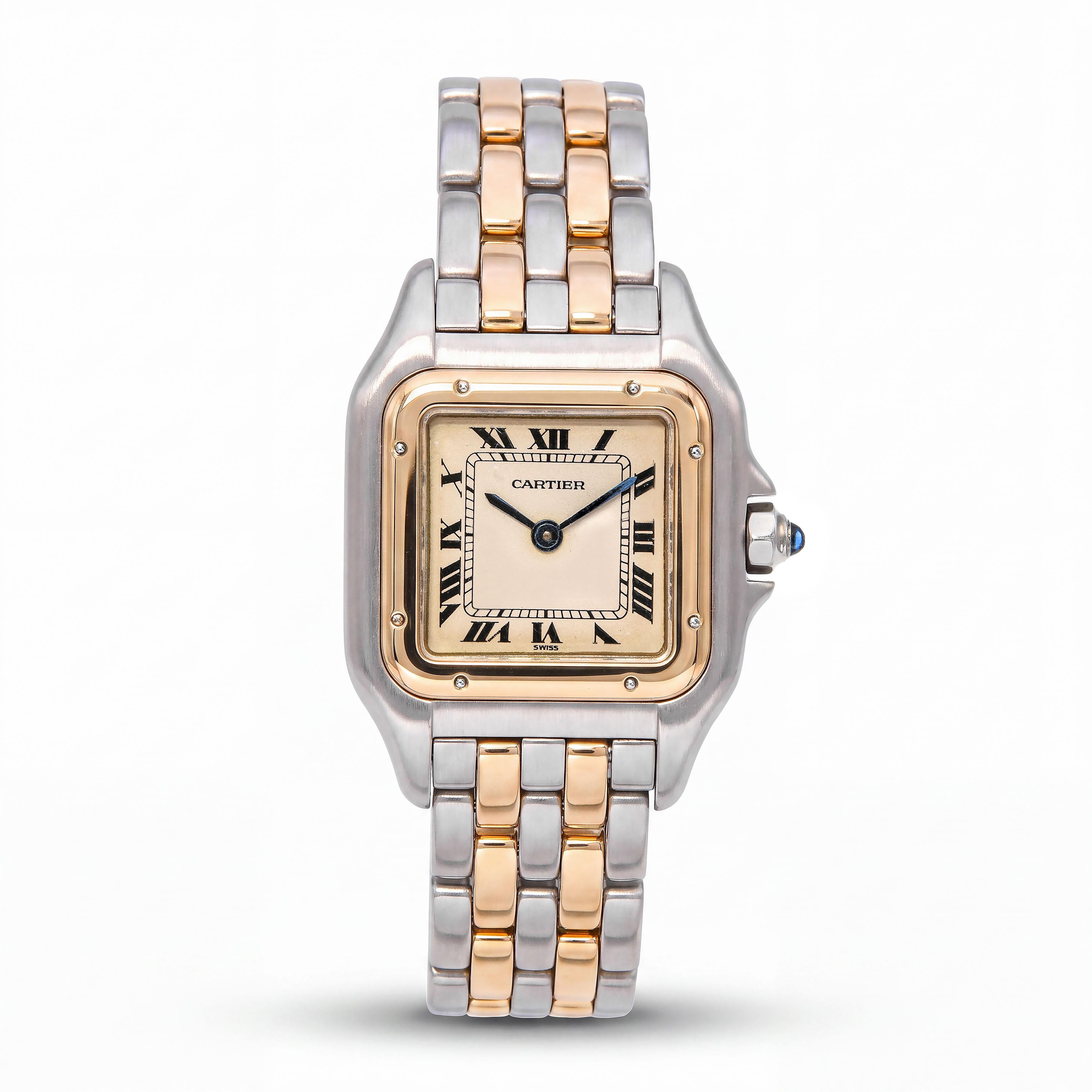 Vintage Cartier Panthère Gold & Stainless Steel Two-Row Quartz Women’s Watch