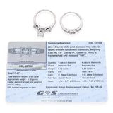 Vintage 14k White Gold 1.32tcw Diamond Engagement Ring Set