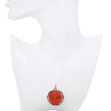 Antique Yellow Gold & Platinum Carved Red Coral, Ruby & Diamond Cameo Pendant
