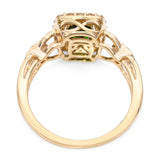 LeVain 14k Yellow Gold Chrome Diopside and Diamond Ring