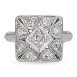 Antique Art Deco Platinum Diamond Ring