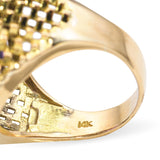 Vintage 14k Gold 11ct Amethyst and Diamond Cocktail Ring