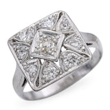Antique Art Deco Platinum Diamond Ring