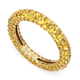 18k Yellow Gold 3.00tcw Yellow Sapphire Pave Band Ring