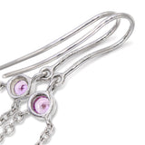 Tiffany & Co. 18k White Gold Tourmaline, Pink Sapphire Fringe Earrings